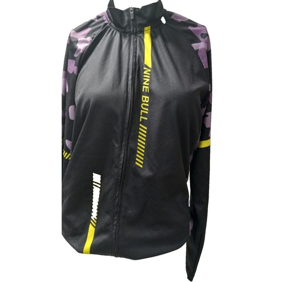 Camo Other - Nine Bull cycling full zip back pouch purple camo medium polyester shirt